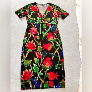 Zara scretch velvet midi bodycon cocktail dress